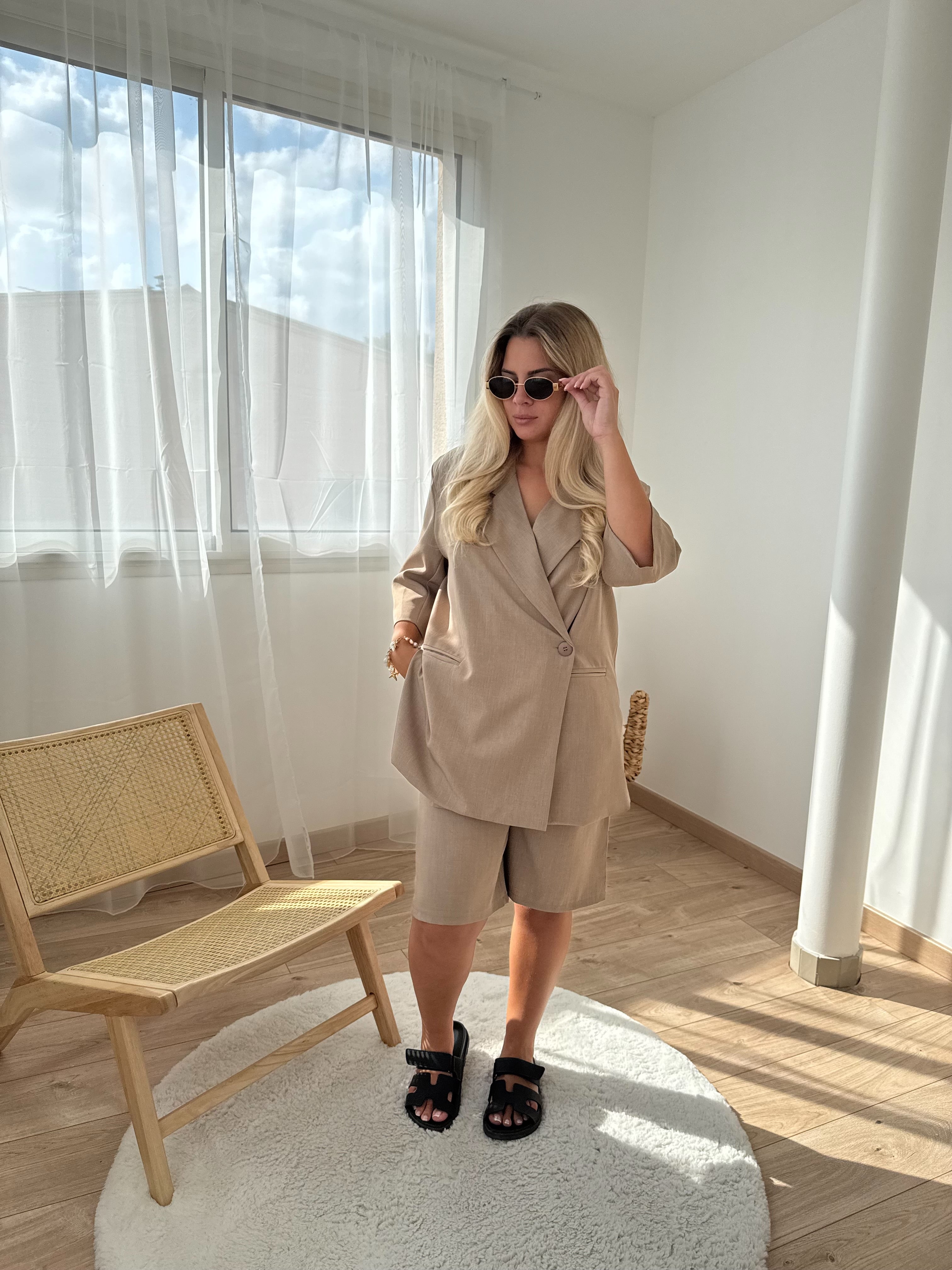 Ensemble manches 3/4 - taupe